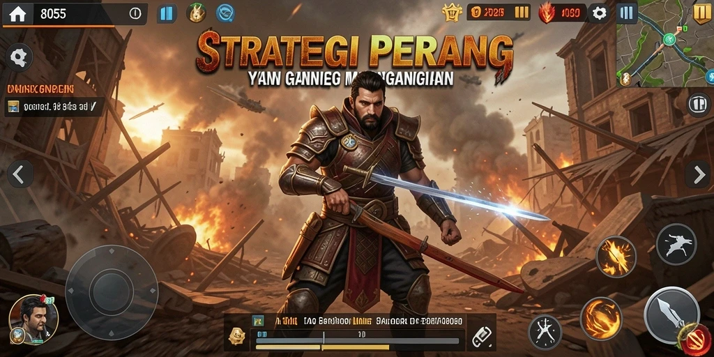 Tampilan gameplay epik dalam 8055 yang memukau.