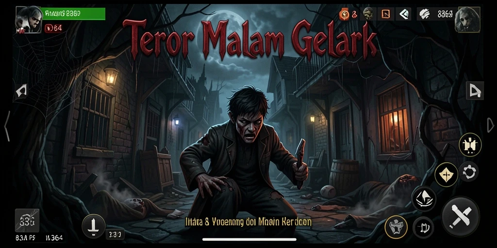 Screenshot menegangkan dari gameplay 8364 yang penuh horor.