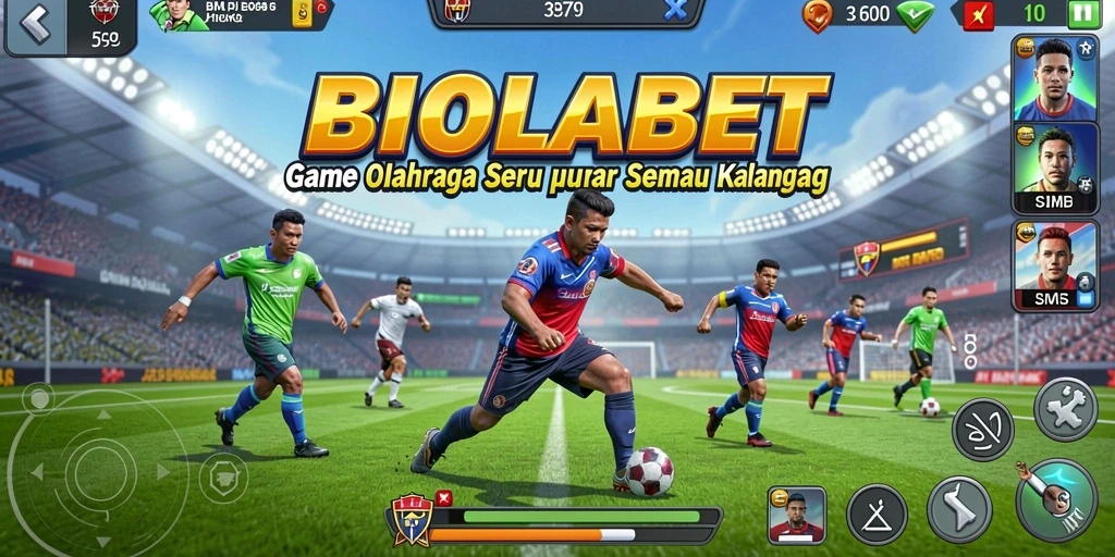 Tampilan gameplay seru dari BIOLABET yang menampilkan aksi olahraga mendebarkan.
