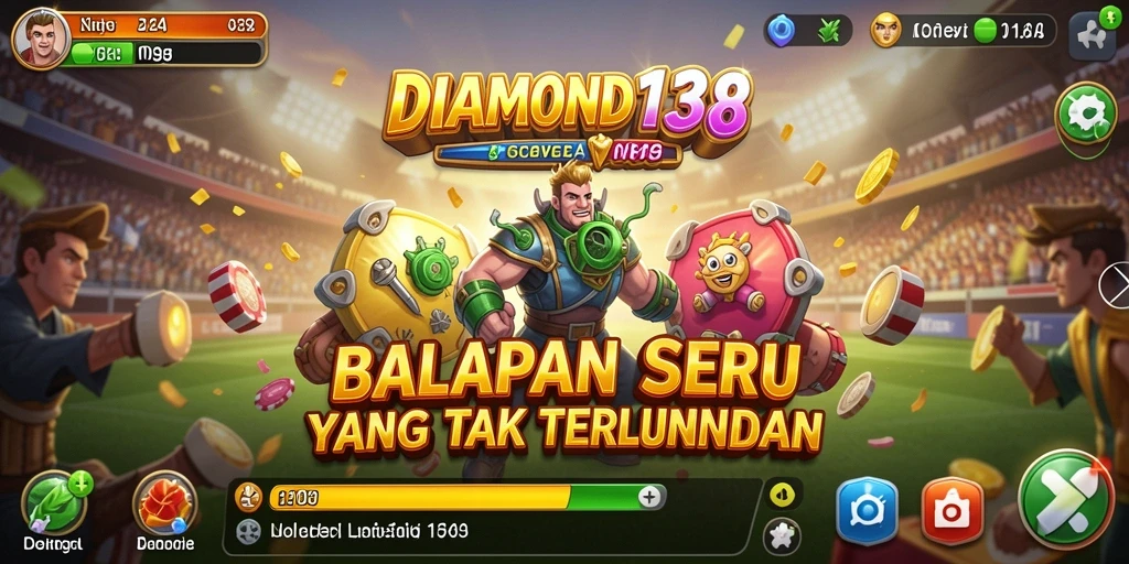 Tampilan gameplay DIAMOND138 yang mendebarkan dan penuh aksi balapan.