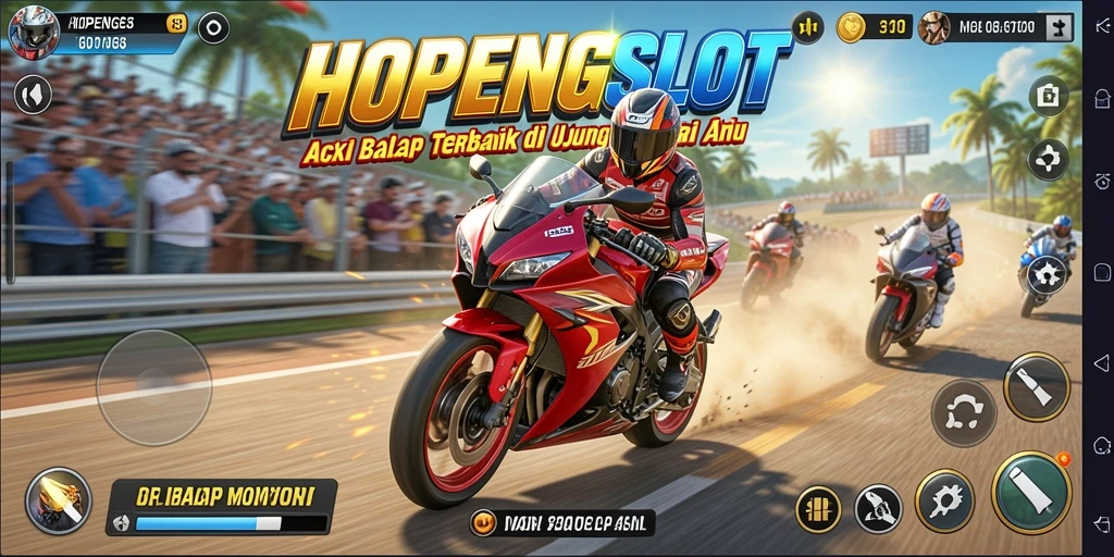 Tangkapan layar HOPENGSLOT menampilkan aksi balap motor yang mendebarkan.