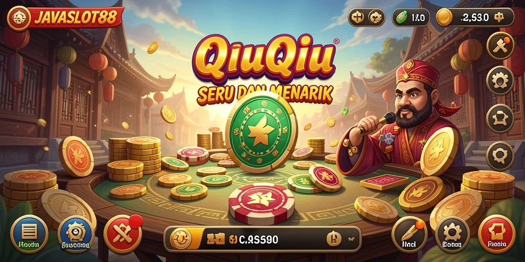 Screenshot utama JAVASLOT88 yang menunjukkan gameplay QiuQiu yang seru.