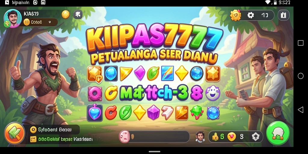 Tampilan gameplay seru dari KIPAS777 dalam kategori Match-3.
