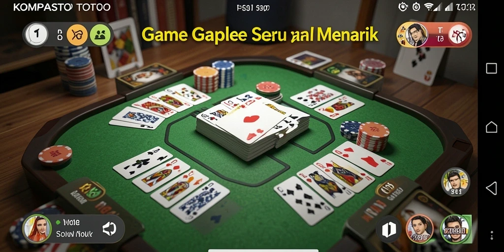 Tampilan gameplay Gaple yang menarik di KOMPASTOTO.