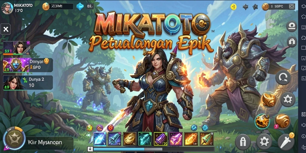 Tampilan gameplay menakjubkan dari MIKATOTO yang memperlihatkan aksi epik.