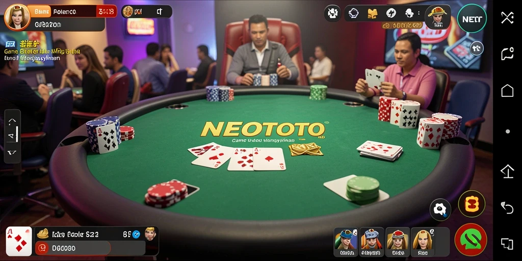 Tampilan gameplay seru dari NEOTOTO yang penuh aksi Poker.