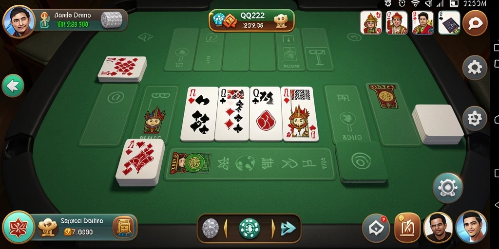 Tampilan gameplay seru dan menantang dari QQ222.