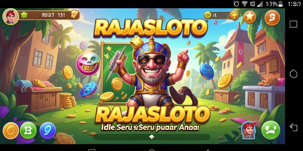 Screenshot gameplay RAJASLOTO yang menunjukkan aksi santai dalam pengumpulan hadiah.
