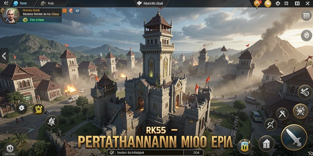 Tampilan gameplay menakjubkan di RK55 dengan strategi Tower Defense.