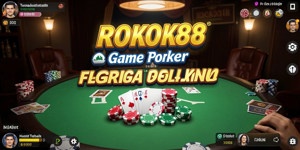Tampilan gameplay ROKOK88 yang mengesankan saat bermain Poker.