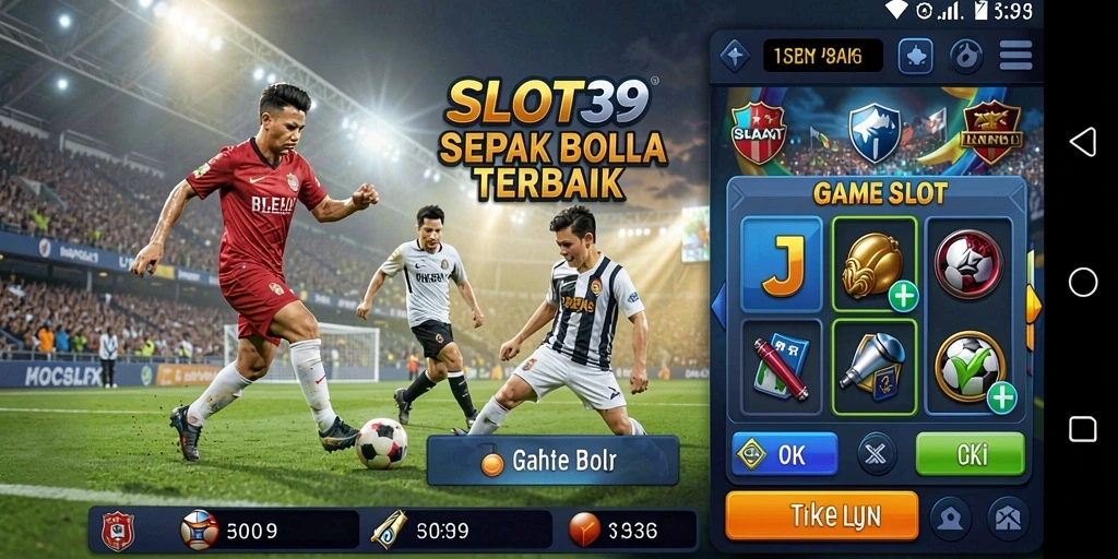 Tampilan gameplay SLOT39 dengan elemen sepak bola yang menarik.