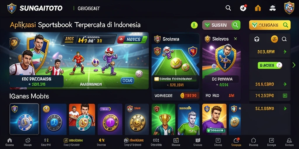 Screenshot utama SUNGAITOTO menampilkan gameplay taruhan olahraga yang dinamis.