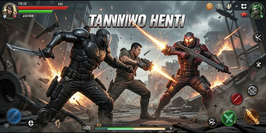 Screenshot gameplay yang menunjukkan aksi seru dan dinamis di T6.