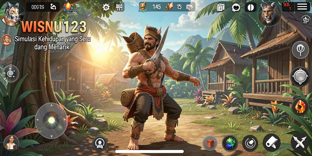 Gameplay seru WISNU123 dengan grafis memukau dan interaksi sosial.