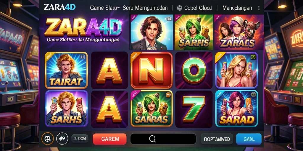 Screenshot permainan ZARA4D yang menampilkan grafik Slot yang menarik.