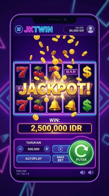 Tampilan antarmuka jktwin yang ramah pengguna.
